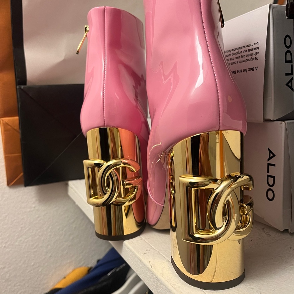 Dolce and Gabbana Pink Booties